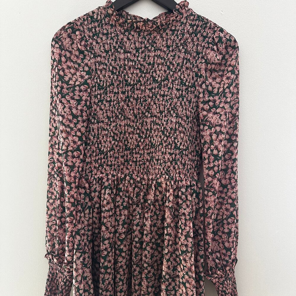Lulus Floral Smocked Skater Dress
